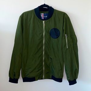 ▪️NBA GS Warriors▪️ Olive Green Bomber Jacket